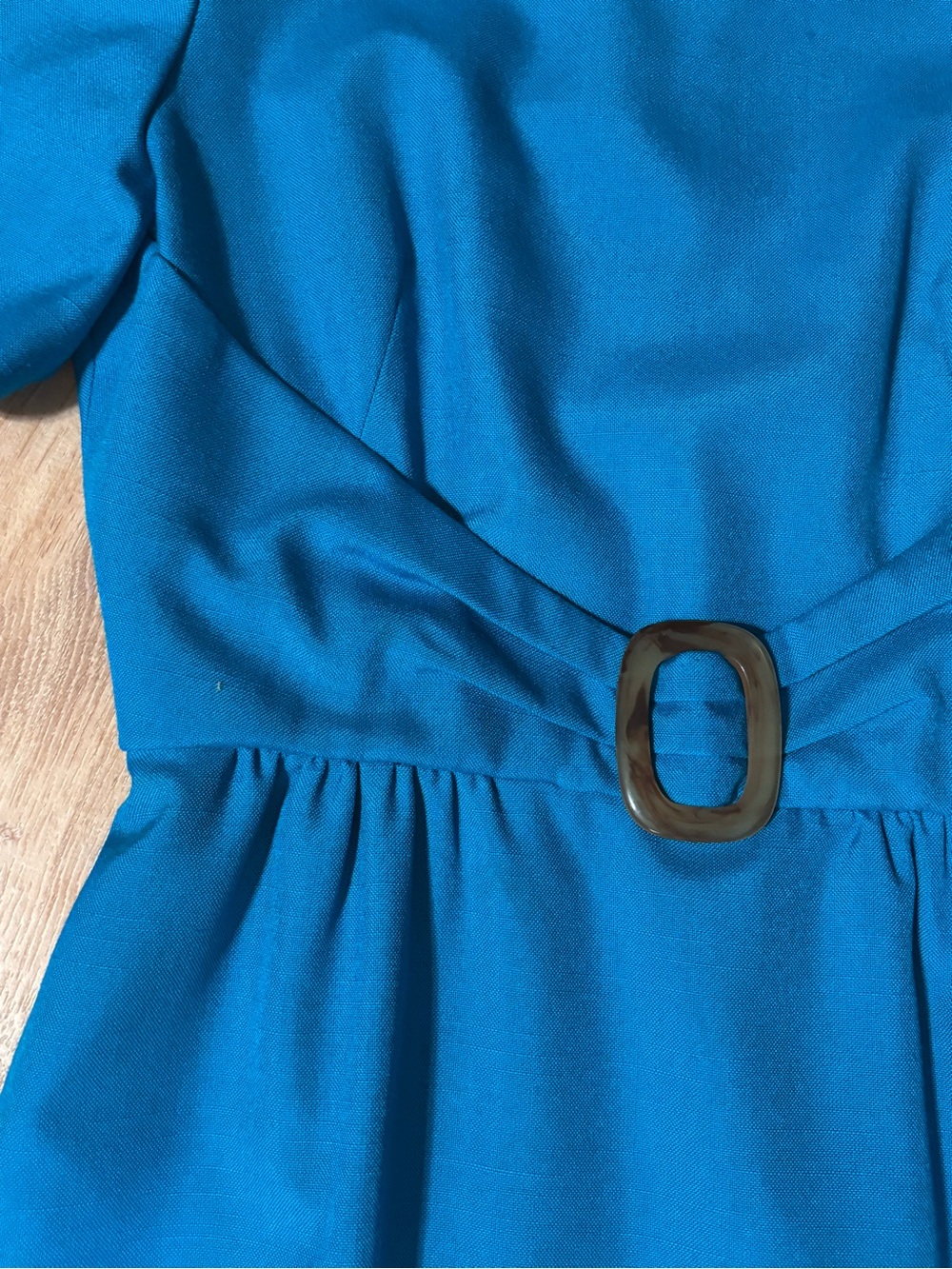 Vintage Kasper for A.S.L. Cobalt blue belted sheath dress size 8 - Picture 7 of 15